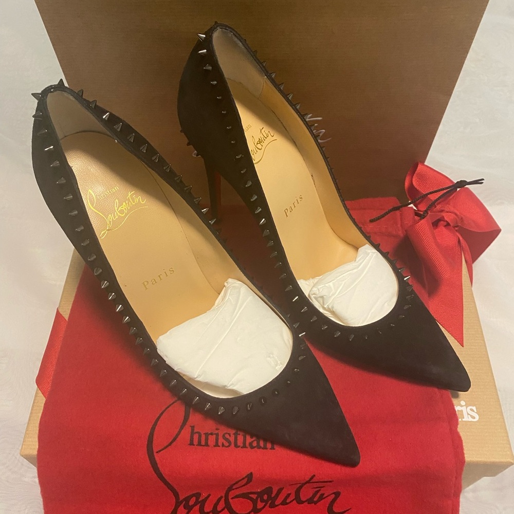 Christian Louboutin Black Spiked Heels